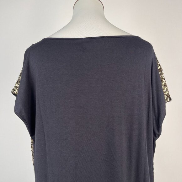 NWT Mint Velvet Gold Sequins Top Stretch Short-Sleeved T-Shirt Size XL - Picture 6 of 12